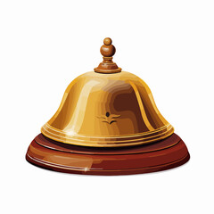 Handbell service symbol vector illustration for religious, worship, church, ceremony, celebration, music concepts.