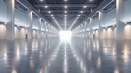 Empty hall exhibition centre.The backdrop for exhibition stand, booth,gallery,trade show.Conversation for activity,meeting.Arena for entertainment,event,sports.Indoor Stadium,art museum.3d render.