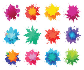 Multicolor Powder Explosion Image Set