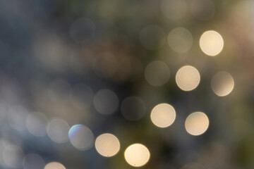 Obraz premium festive Christmas abstract background with bokeh lights and stars. holiday, Christmas and new year