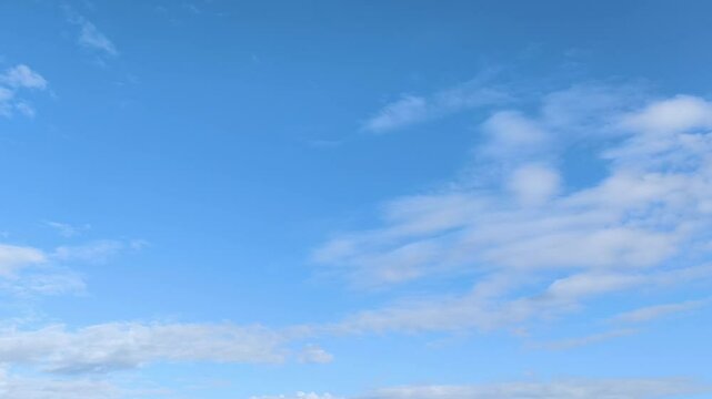 Curious puffy clouds moving around the sky in the morning