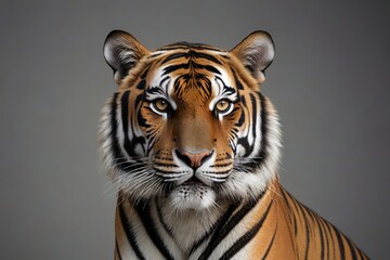 there is a tiger that is looking at the camera