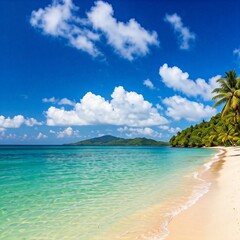 Fototapeta premium peaceful quiet paradise seascape beautiful seashore under moon light