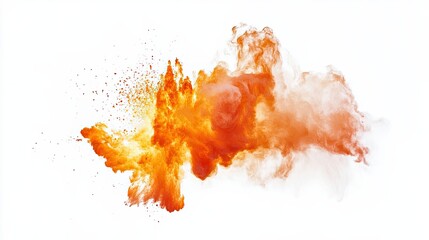 Explosion fire blast isolated on white background