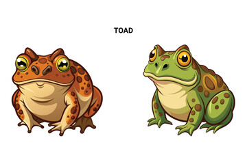 Customizable Toad Isolated Vector Illustration