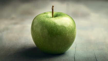 inexperienced apple isolated on  historical past