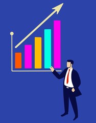 business person with graph