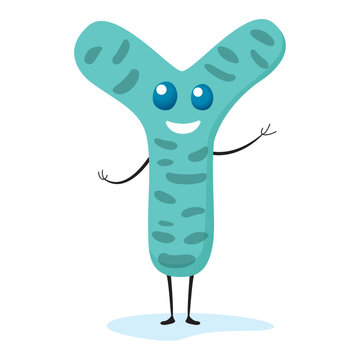Illustration of a mascot of a probiotic, microorganism, good bacteria. Ideal for informative and institutional materials