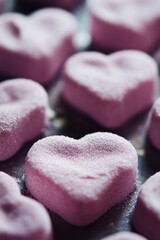 Obraz premium A close-up shot of a bunch of pink hearts, perfect for romantic or Valentine's Day themed projects