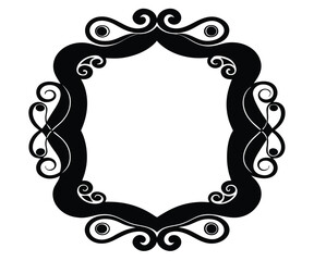 Black Silhouette Ornamental Frame Design