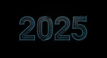 2025 decorated text, 2025 background, 2025 text design, ai generative
