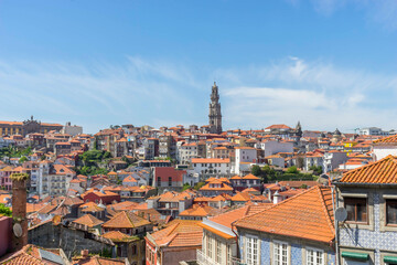 Beautiful Panoramic view of old town Porto, Portugal