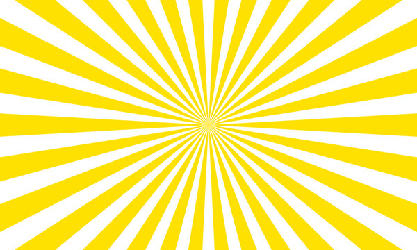 Yellow and White Radial Sunburst Design