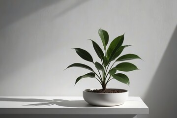 there is a plant that is sitting in a white bowl