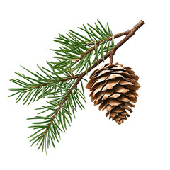 pine cone, on transparent background. pdf