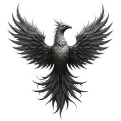 Obraz premium Hyperrealistic Graphic Phoenix with Extreme Detail