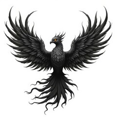 Fototapeta premium Hyper-Realistic Graphic Phoenix with Extreme Detail