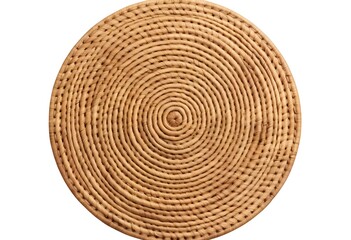 Fototapeta premium rattan placemat isolated on white background