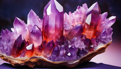 purple and pink crystal