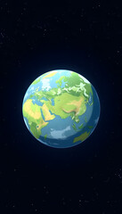 Obraz premium Planet Earth - West Europe, one line art, with white tones
