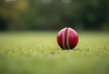The Sharp Focus of a Cricket Ball Against a Blurred Background