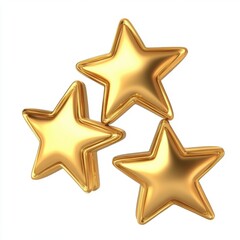 Three shiny golden stars representing excellence and achievement.
