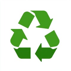 Obraz premium Green recycling symbol emphasizing sustainability and environmental awareness.