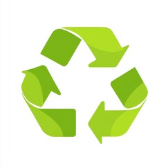 Obraz premium Stylized green recycling symbol representing sustainability and environmental awareness.