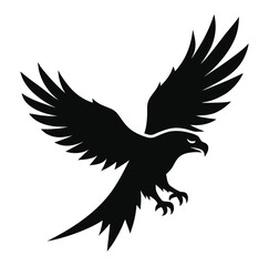 Majestic Hawk Silhouette Soaring High Minimalist