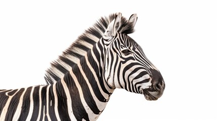Zebra Side Profile with Bold Stripes