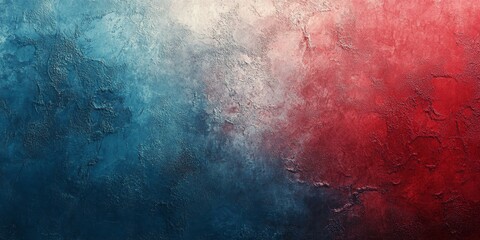 Fototapeta premium Grainy gradient background light blue dark red noisy texture banner header cover poster backdrop design, copy space, Generative AI