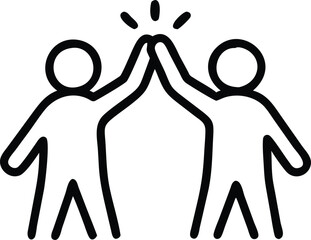 High Five, Teamwork, Success, People, Icon