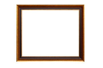 Wooden photo frame isolated on white
