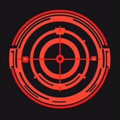 A bold red target emblem on a black background, symbolizing precision and focus.