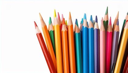 color pencils isolated on white background