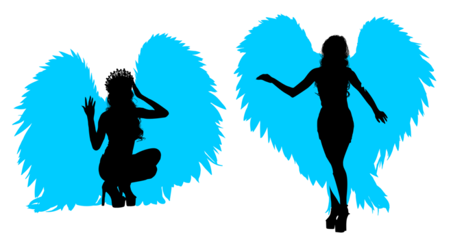 alas, pegatinas, angel, mujer, silueta, gente, vector, baile, evolución, deporte, negro, mujer, ilustración, salto, bailarines, brincar