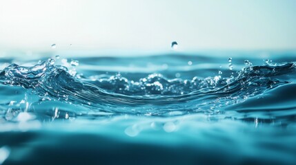 Close-up of a calming water ripple in motion