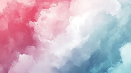 Fototapeta premium Dreamy Pastel Cloud Illustration: Softly Swirling Colors in Abstract Digital Painting. AI Generated