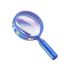 magnifying glass isolated on transparent background