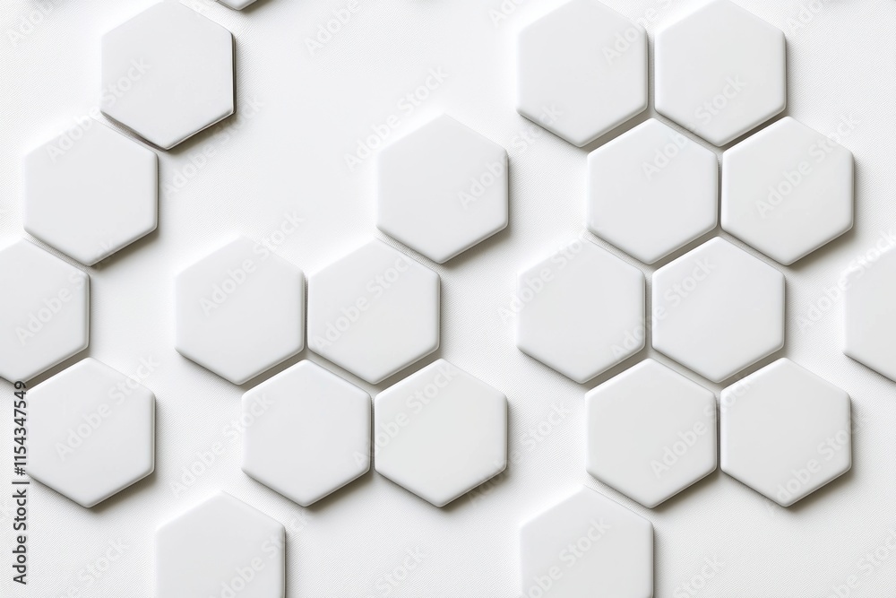 Poster a monochrome wall with a hexagonal pattern, featuring a contrasting hexagonal surface texture. abstr