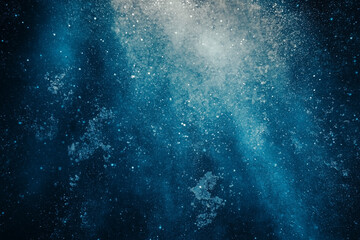 Obraz premium Light Blue Gradient Background with Noise Texture and Grainy Dark Blue Design for Abstract Banner