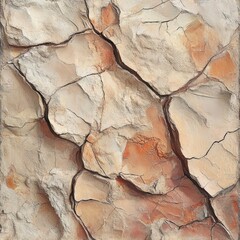 Fototapeta premium The image is of a rock with cracks and holes in it