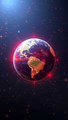 technology global digital earth futuristic background, digital art, with white tones