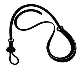 Black Silhouette Leash Pet Dog Icon