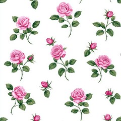A repeating pattern of tiny florals set against a white backdrop, perfect for wrapping paper, scrapbooking, textiles, and packaging, with a Coquette aesthetic and a romantic, girly vibe.