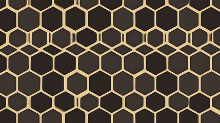 Elegant Geometric Hexagon Pattern Illustration. AI Generated