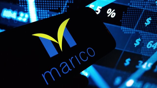 Konskie, Poland - December 24, 2024: Marico Limited company logo displayed on mobile phone