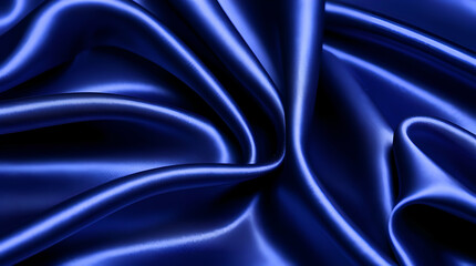 Obraz premium Blue satin fabric texture background