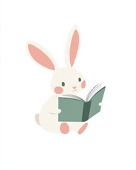 Obraz premium Minimalist Easterthemed childrens book series logo design in vector format