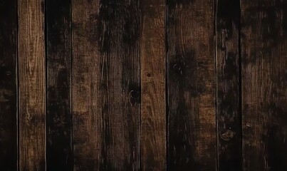 Dark brown wooden background with a rough texture, a dark wood surface with old wooden planks, a wood grain pattern, a dark wood banner template design